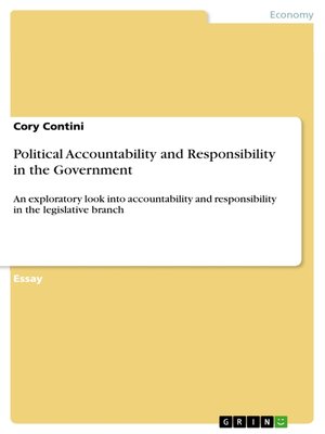 cover image of Political Accountability and Responsibility in the Government